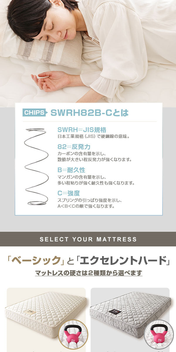 完全受注生産 純国産 東京スプリング TSI ポケットコイルマットレス(単品)【エクセレントハード/ショート丈 セミシングル】 ノンヒートコイル 抗菌・防臭・防ダニ加工【代引不可】