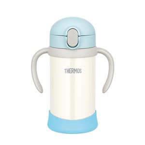 【12個セット】 サーモス まほうびんのベビーストローマグ 【350ml ブルーホワイト】 FJL-350