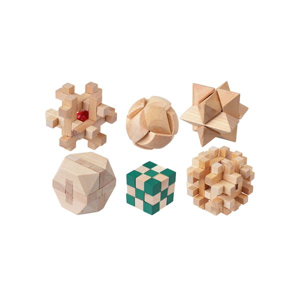 キヨラカ 木製パズル6個セット やわらかあたま君 MO-P01