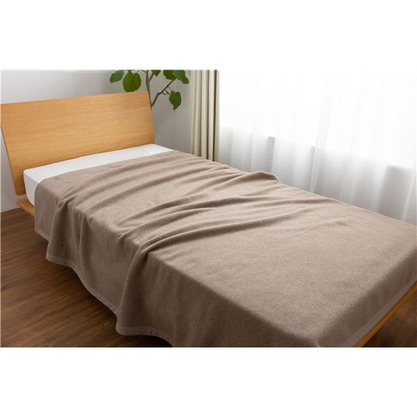 カシミア100% 毛布/寝具 【セミダブル 約160×210cm ベージュ】 日本製 保温性 吸湿性抜群 NIKKE×Niceday 〔ベッドルーム〕【代引不可】