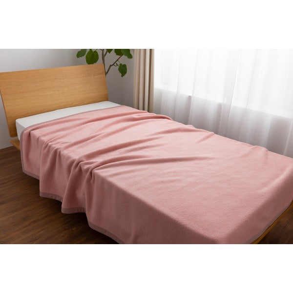シルク100% 毛布/寝具 【シングル ピンク】 約140×200cm 日本製 吸湿性抜群 NIKKE×Niceday 〔ベッドルーム〕【代引不可】