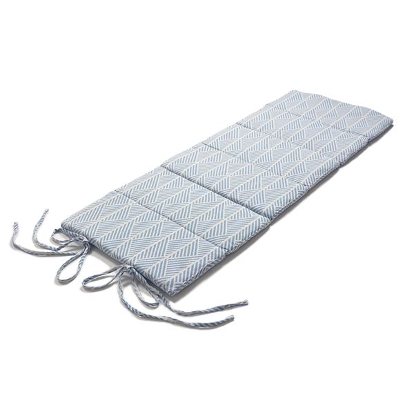 マットレス 寝具 約65×170×2.5cm ネイビー 綿100% インド綿 6つ折り 吸湿発乾性 オールシーズン 折りたたみ クラック【代引不可】