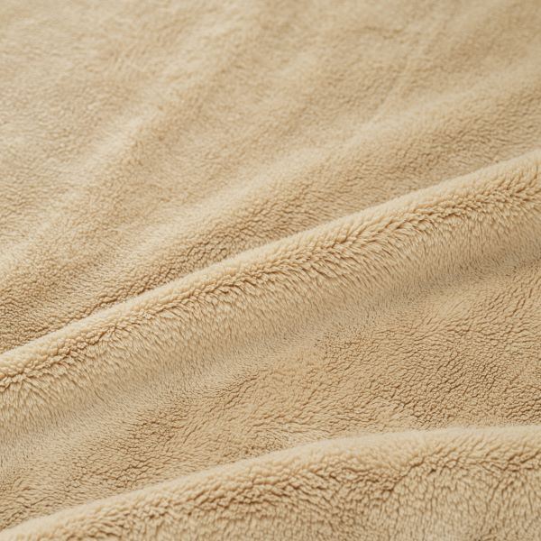 もこもこあったか 吸湿発熱機能付き毛布 【約140×200cm BE ベージュ】 シンプル 無地 節電