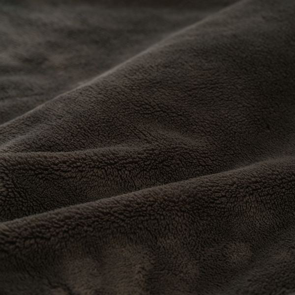 もこもこあったか 吸湿発熱機能付き毛布 【約140×200cm DGY ダークグレー】 シンプル 無地 節電