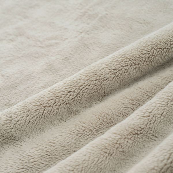 もこもこあったか 吸湿発熱機能付き毛布 【約140×200cm GY グレー】 シンプル 無地 節電