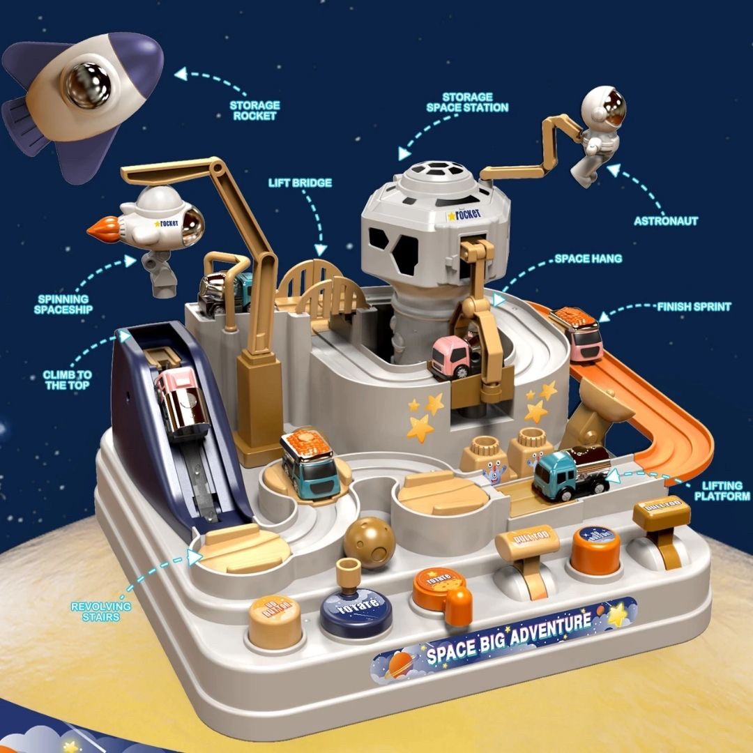 スペースシャトル 乗り物 レール おもちゃ 宇宙飛行士 ギフト 宇宙大冒険 迷路