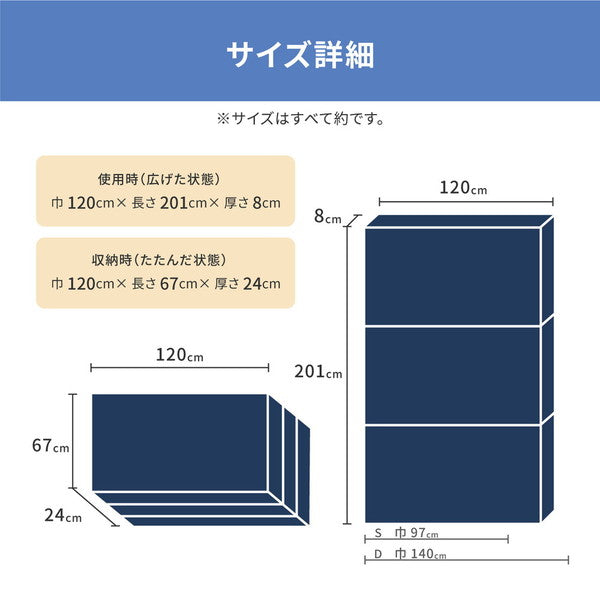 マットレス 寝具 セミダブル 約120×201×8cm 日本製 点で支えるマットレス ベッドルーム 寝室 インテリア家具【代引不可】