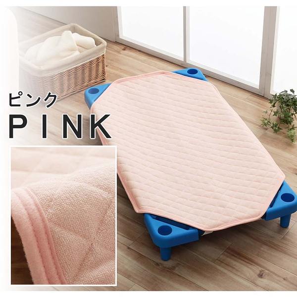 敷きパッド お昼寝 コット専用 約58×101cm ピンク コット本体別売 綿100% 洗える 寝具 保育園 キッズ ジュニア【代引不可】