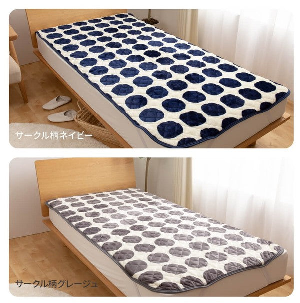 毛布 寝具 シングル 約140×200cm ティアドロップ柄 アッシュグリーン 洗える 静電気抑制 mofua プレミアムマイクロファイバー【代引不可】