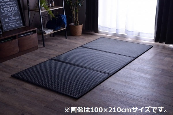 い草 マットレス 3つ折り シングル 約100×210cm ベージュ 日本製 国産 抗菌 防臭 防音 軽量 畳 フロアマット ラグマット【代引不可】