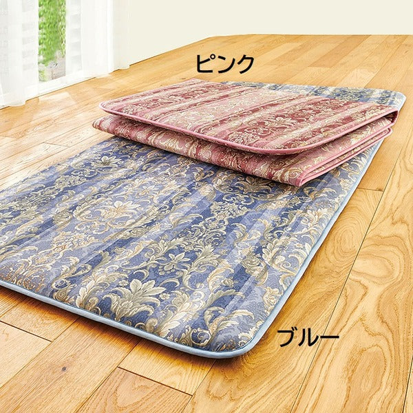 固わた マットレス/寝具 【シングル ブルー】 約100×200cm 床付き軽減仕様 日本製 〔ベッドルーム 寝室 プレゼント〕