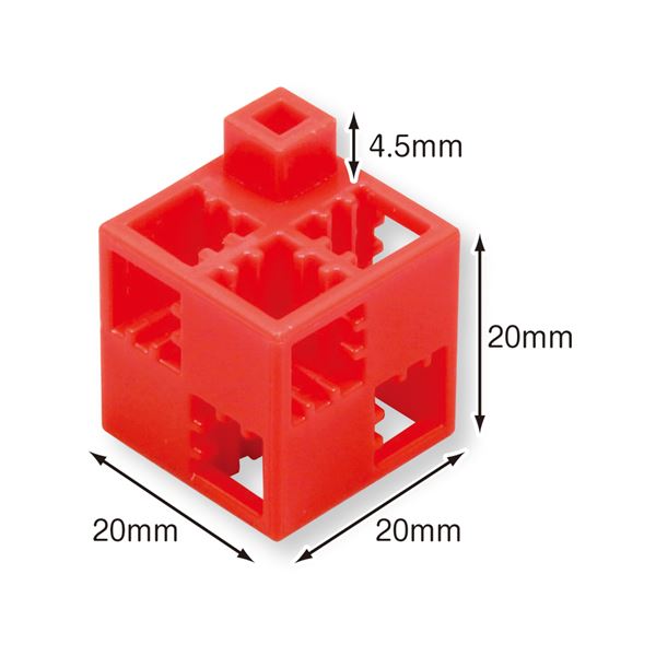 （まとめ）Artecブロック 基本四角 100P オレンジ【×3セット】