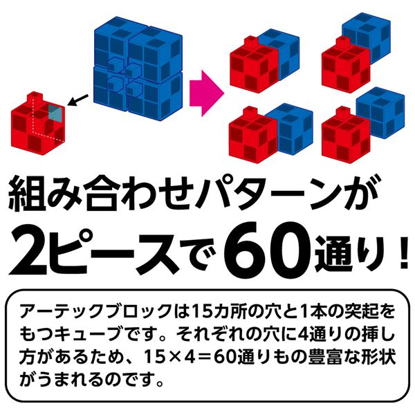 （まとめ）Artecブロック回転軸C 8pceセット【×20セット】