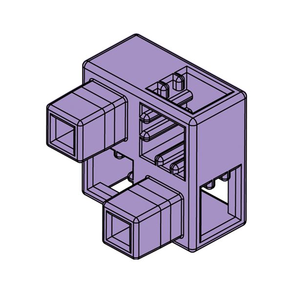 （まとめ）Artecブロック ハーフB 8P 薄紫【×20セット】